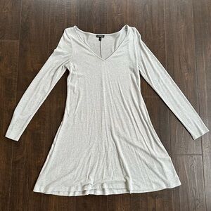 Gray Long Sleeve Dress